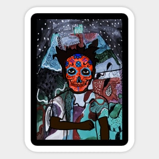 Digital Mystery: NFT Character - MaleMask Hashmask Edition on TeePublic Sticker